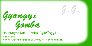 gyongyi gomba business card